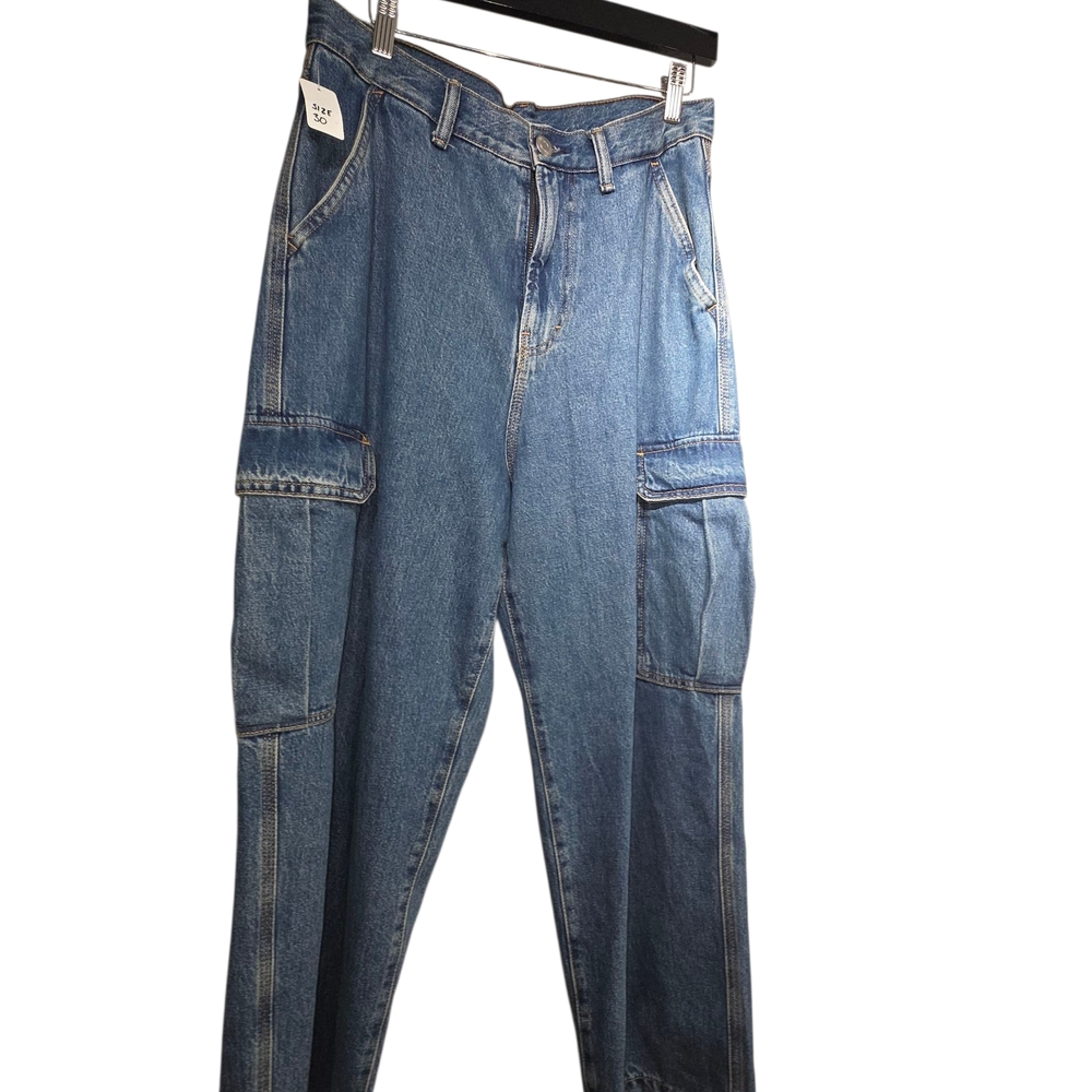 Stylish Blue Denim Cargo Pants